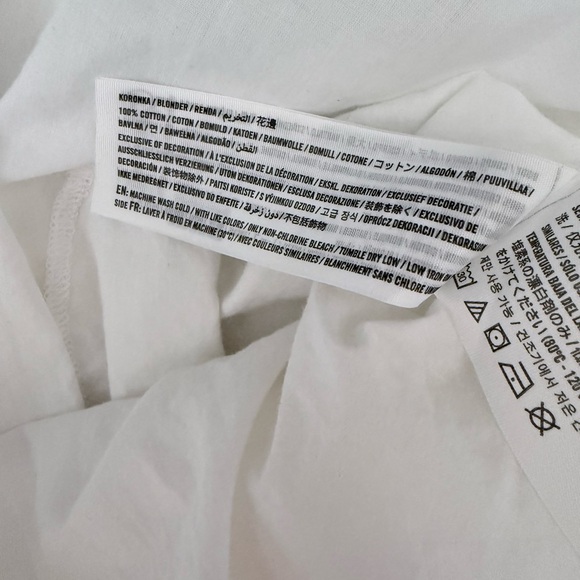 NWT Abercrombie & Fitch Puff Sleeve Button-Through Mini Dress Size Small Petite - Picture 9 of 9